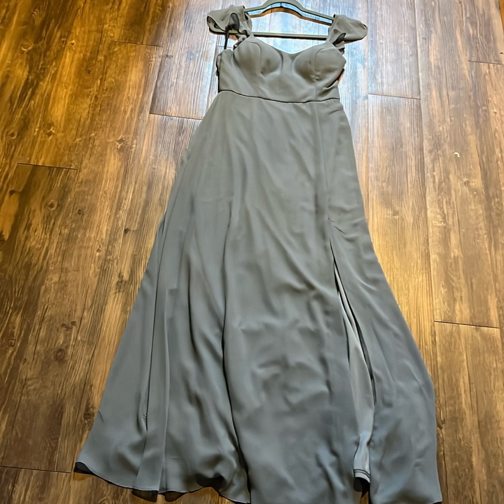 BNWT Levkoff Prom/Bridesmaid Dress Slate Size 10